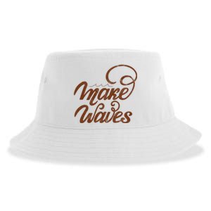 Make Waves Beach Vacation Sustainable Bucket Hat