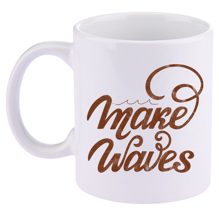 Make Waves Beach Vacation 11oz C Handle Ceramic Mug