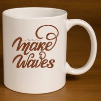 Make Waves Beach Vacation 11oz C Handle Ceramic Mug