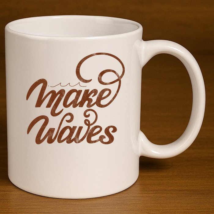 Make Waves Beach Vacation 11oz C Handle Ceramic Mug