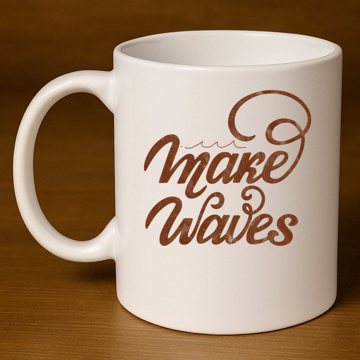 Make Waves Beach Vacation 11oz C Handle Ceramic Mug