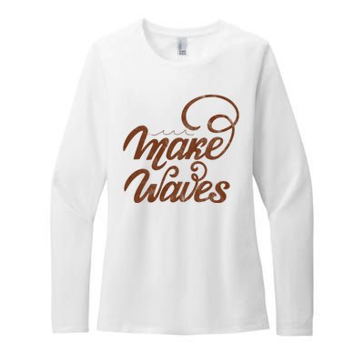 Make Waves Beach Vacation Womens CVC Long Sleeve Shirt