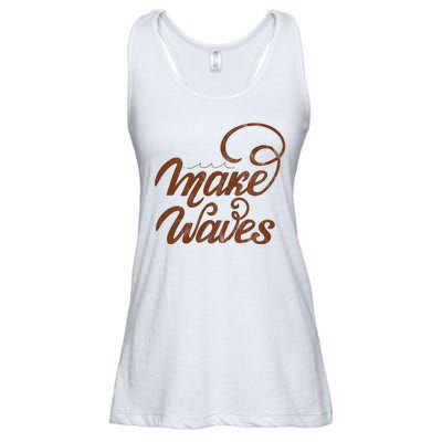 Make Waves Beach Vacation Ladies Essential Flowy Tank