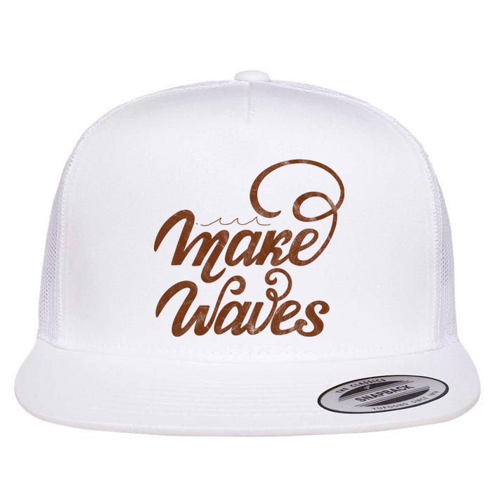 Make Waves Beach Vacation Flat Bill Trucker Hat