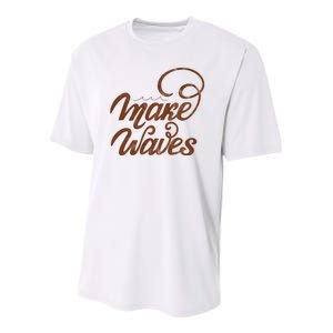 Make Waves Beach Vacation Youth Performance Sprint T-Shirt