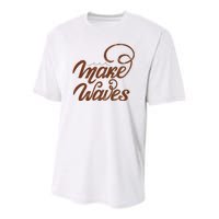 Make Waves Beach Vacation Youth Performance Sprint T-Shirt