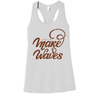 Make Waves Beach Vacation Women's Racerback Tank