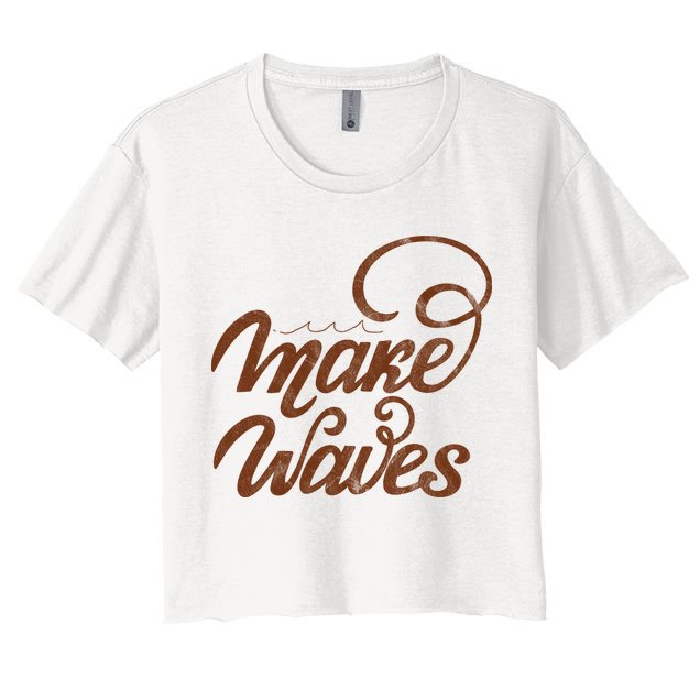 Make Waves Beach Vacation Crop Top
