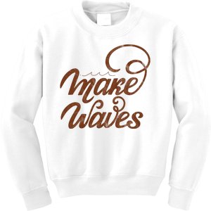 Make Waves Beach Vacation Kids Sweatshirt