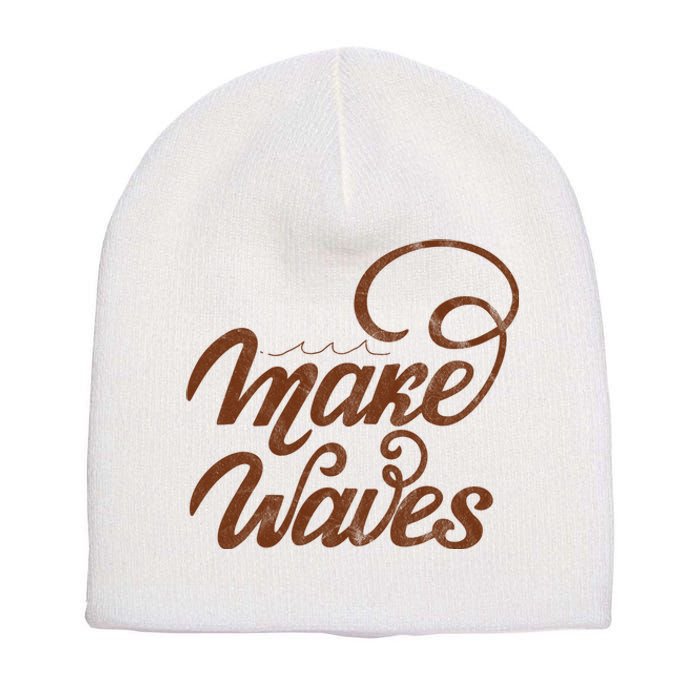 Make Waves Beach Vacation Short Acrylic Beanie