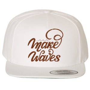 Make Waves Beach Vacation Wool Snapback Cap