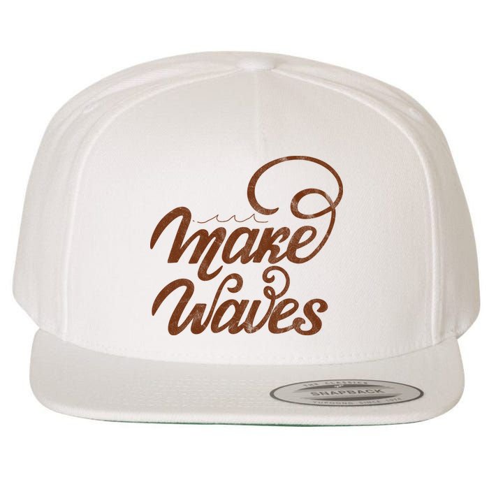 Make Waves Beach Vacation Wool Snapback Cap