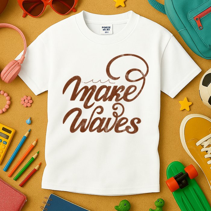 Make Waves Beach Vacation Kids T-Shirt