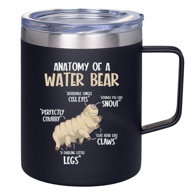 Microbiology Water Bear Science Facts Tardigrade Anatomy 12oz Stainless Steel Coffee Mug