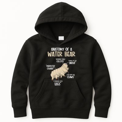 Microbiology Water Bear Science Facts Tardigrade Anatomy Kids Hoodie