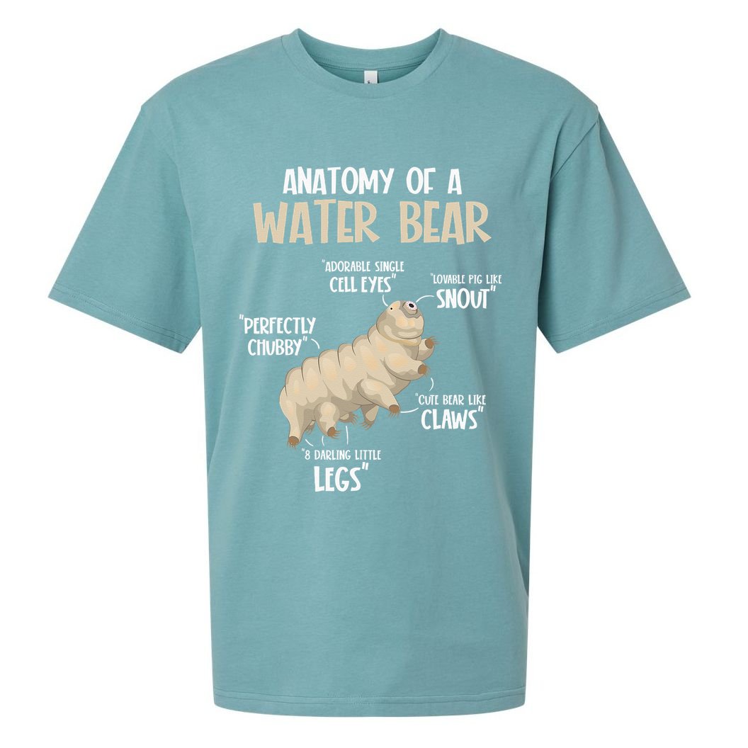 Microbiology Water Bear Science Facts Tardigrade Anatomy Sueded Cloud Jersey T-Shirt