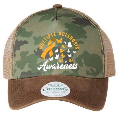 Ms Warrior Butterfly Ms Multiple Sclerosis Awareness Great Gift Legacy Tie Dye Trucker Hat