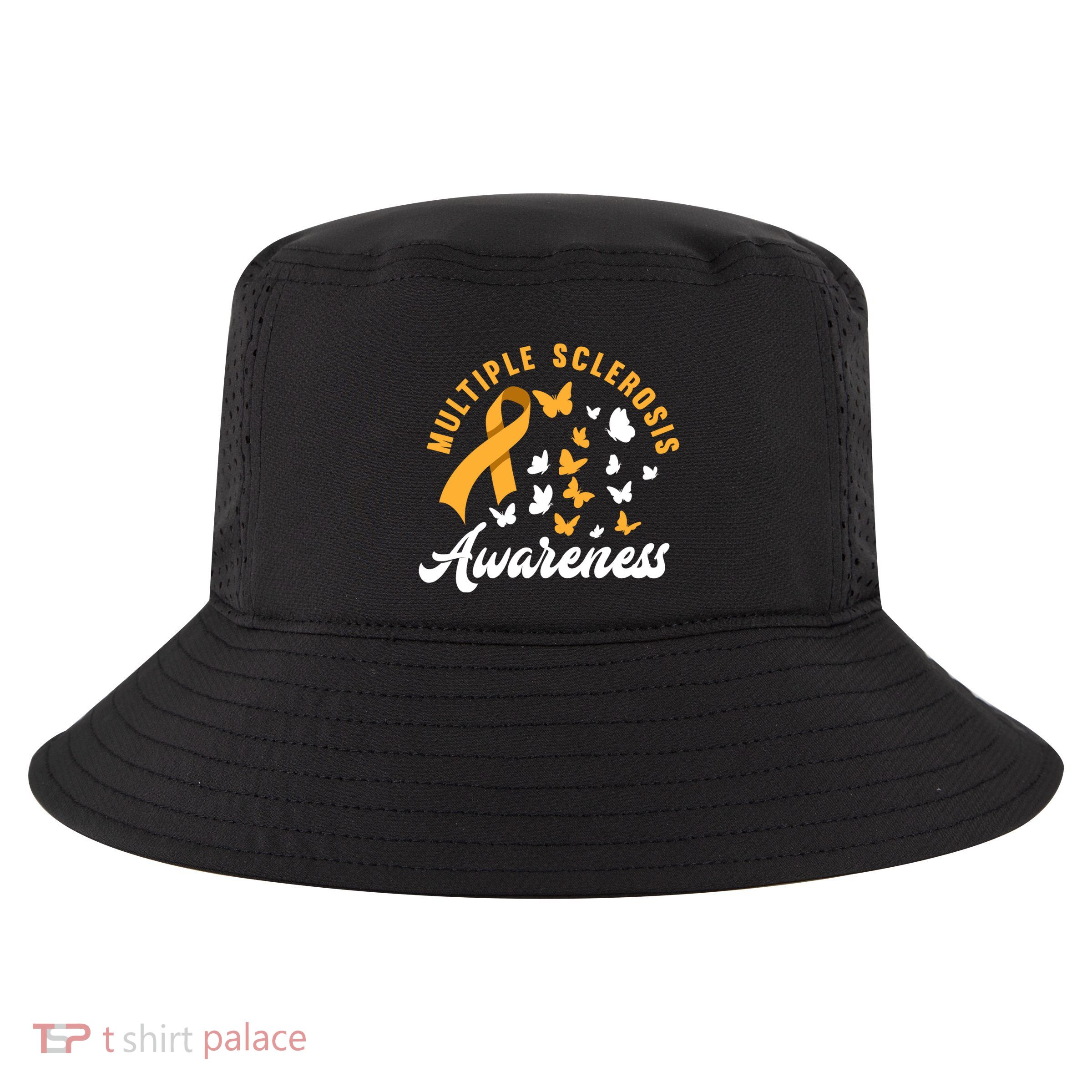 Ms Warrior Butterfly Ms Multiple Sclerosis Awareness Great Gift Cool Comfort Performance Bucket Hat