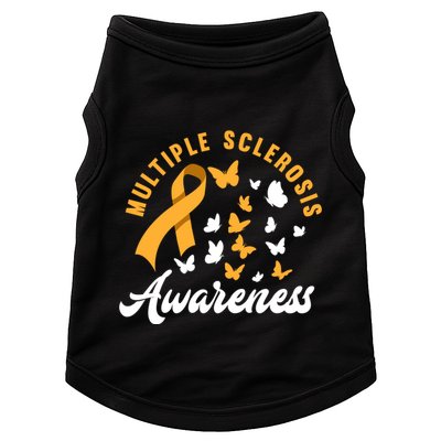 Ms Warrior Butterfly Ms Multiple Sclerosis Awareness Great Gift Doggie Tank