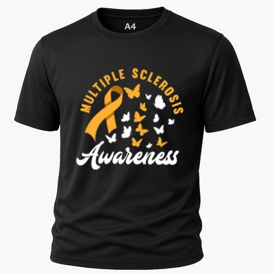 Ms Warrior Butterfly Ms Multiple Sclerosis Awareness Great Gift Performance Shirt