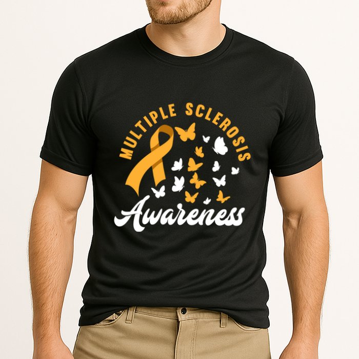 Ms Warrior Butterfly Ms Multiple Sclerosis Awareness Great Gift Performance Shirt