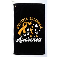 Ms Warrior Butterfly Ms Multiple Sclerosis Awareness Great Gift Golf Towel