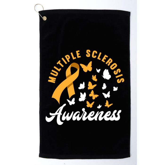 Ms Warrior Butterfly Ms Multiple Sclerosis Awareness Great Gift Golf Towel