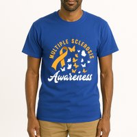 Ms Warrior Butterfly Ms Multiple Sclerosis Awareness Great Gift Tall T-Shirt