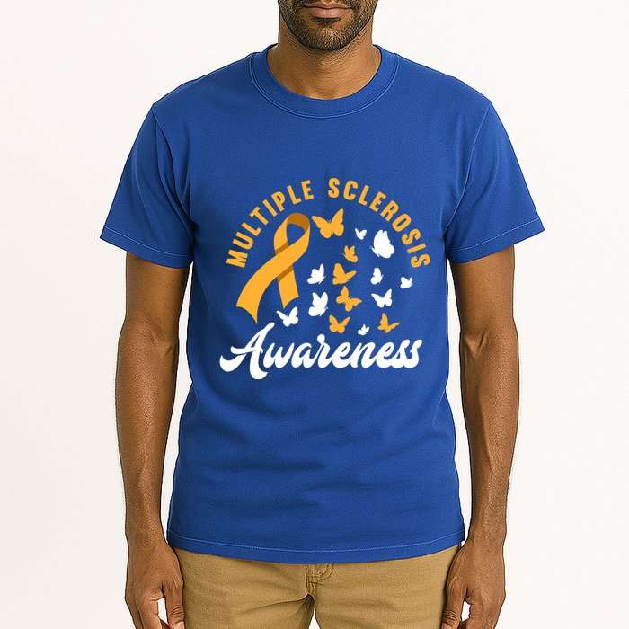 Ms Warrior Butterfly Ms Multiple Sclerosis Awareness Great Gift Tall T-Shirt