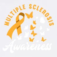 Ms Warrior Butterfly Ms Multiple Sclerosis Awareness Great Gift Garment-Dyed Sweatshirt