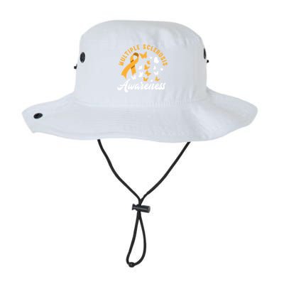 Ms Warrior Butterfly Ms Multiple Sclerosis Awareness Great Gift Legacy Cool Fit Booney Bucket Hat