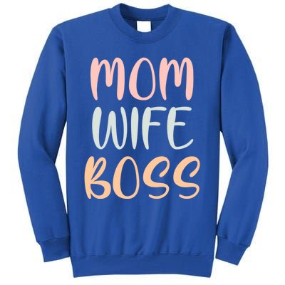 Mom Wife Boss Funny Mom Joke Quote Humor Mother's Day Gift Tall Sweatshirt