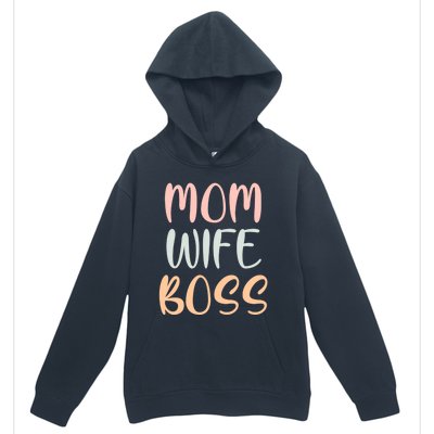 Mom Wife Boss Funny Mom Joke Quote Humor Mother's Day Gift Urban Pullover Hoodie