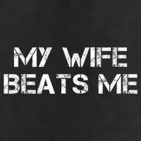My Wife Beats Me Funny Husband 7 Panel Mesh Trucker Snapback Hat