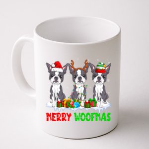 Merry Woofmas Boston Terrier Dog Lover Christmas Pajama Great Gift Coffee Mug