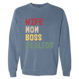 Mom Wife Boss Realtor Cute Mothers Day Gift Garment-Dyed Sweatshirt