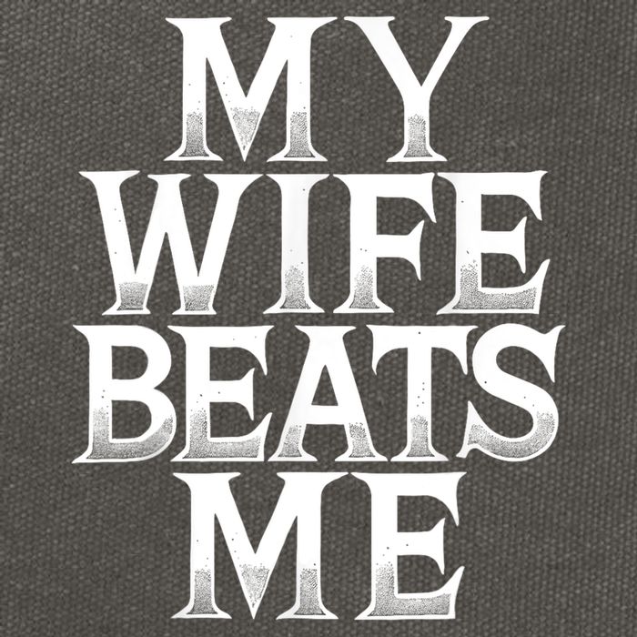 My Wife B.e.a.t.s Me Funny Husband Joke  Cotton Canvas Backpack