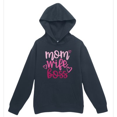 Mom Wife Boss Funny Gift Urban Pullover Hoodie