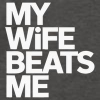 My Wife Beats Me Husband Funny Vector Backpack