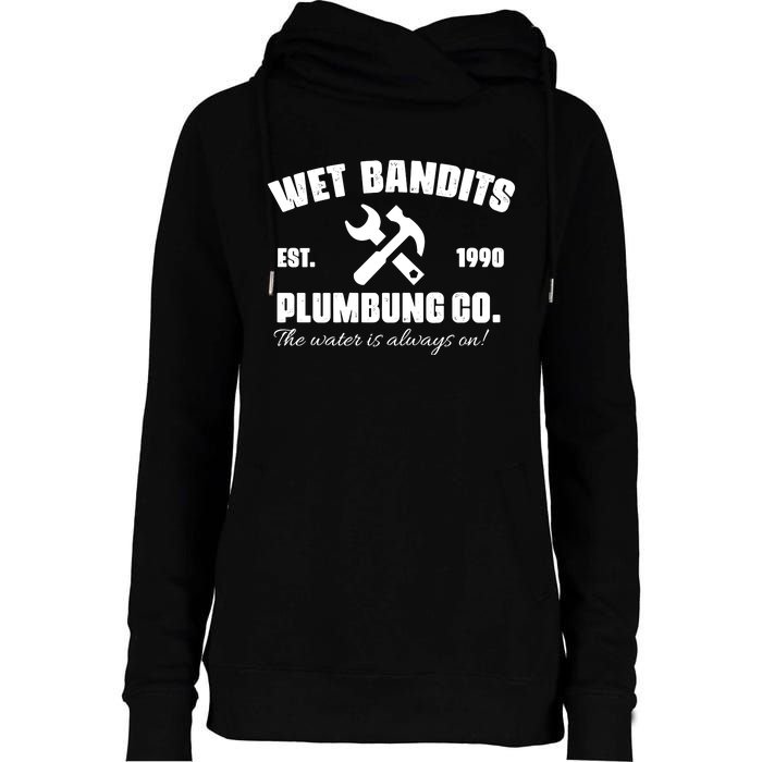 Movies Wet Bandits Plumbing Co Christmas Womens Funnel Neck Pullover Hood