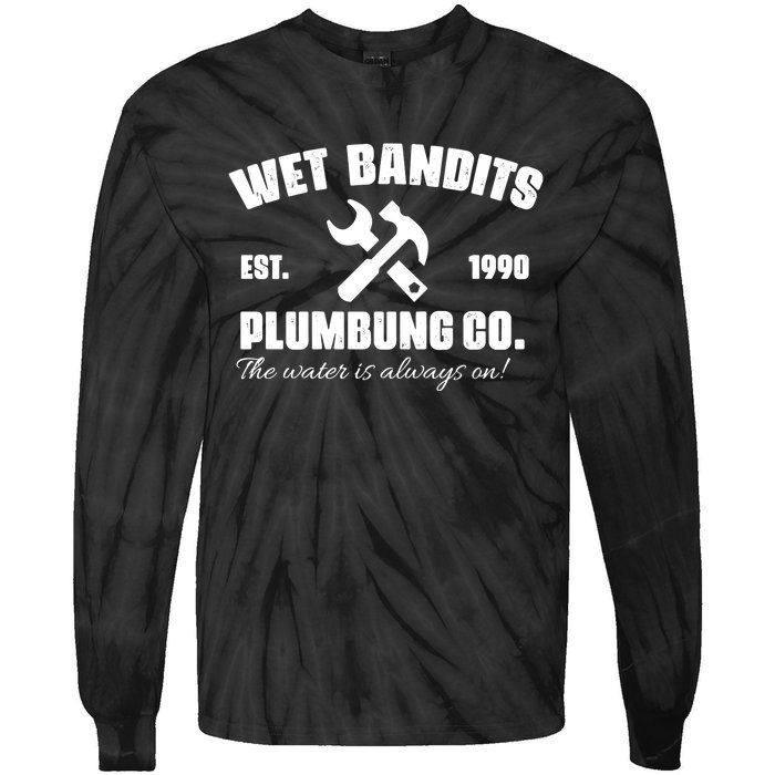 Movies Wet Bandits Plumbing Co Christmas Tie-Dye Long Sleeve Shirt