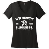 Movies Wet Bandits Plumbing Co Christmas Women's V-Neck T-Shirt