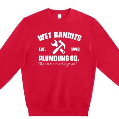 Movies Wet Bandits Plumbing Co Christmas Premium Crewneck Sweatshirt