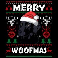 Merry Woofmas Black Lab Santa Hat Dog Xmas Gift Cooling Performance Crew T-Shirt