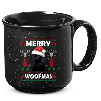 Merry Woofmas Black Lab Santa Hat Dog Xmas Gift 15oz Campfire Ceramic Mug