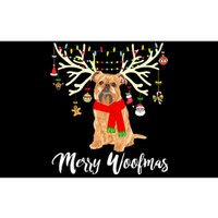 Merry Woofmas Brussels Griffon Reindeer Christmas Dog Bumper Sticker