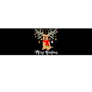 Merry Woofmas Brussels Griffon Reindeer Christmas Dog Bumper Sticker