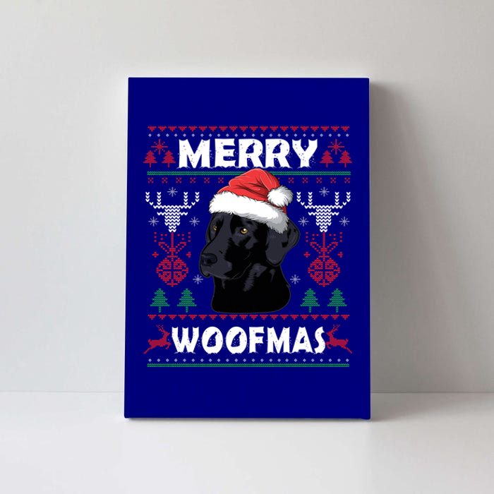 Merry Woofmas Black Lab Christmas Dog Lover Xmas Gift Great Gift Canvas