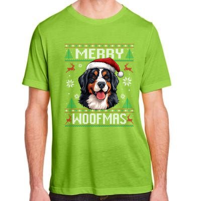 Merry Woofmas Bernese Mountain Dog Christmas Berner Adult ChromaSoft Performance T-Shirt