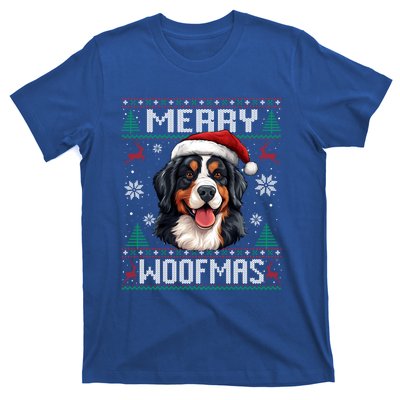 Merry Woofmas Bernese Mountain Dog Christmas Berner T-Shirt